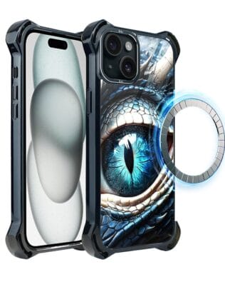 Etui do iPhone 15 Plus IBIZU DropGuard Ultra z MagSafe, Smoki, Oko lodowego smoka