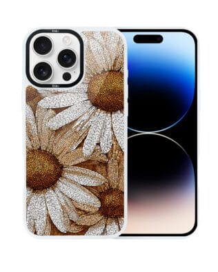 Etui do iPhone 14 Pro Max IBIZU DropGuard Matt z MagSafe, Modern Classics, Mozaika rumianków