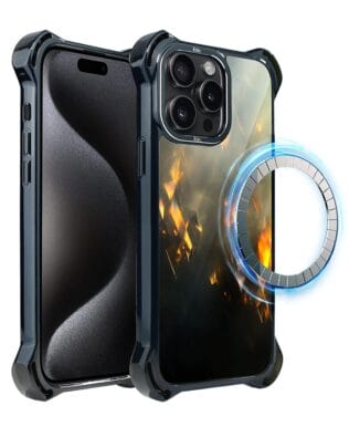 Etui do iPhone 15 Pro Max IBIZU DropGuard Ultra z MagSafe, Twilight Dreams, Golden Sparks