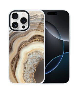 Etui do iPhone 16 Pro Max IBIZU DropGuard Matt z MagSafe, Ethereal Essence, Miodowy agat