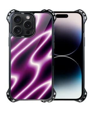 Etui do iPhone 14 Pro IBIZU DropGuard Ultra z MagSafe, Twilight Dreams, Neonowa fala