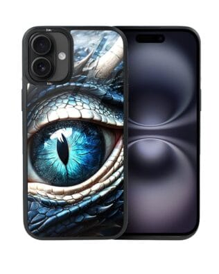 Etui do iPhone 16 IBIZU DropGuard Matt z MagSafe, Smoki, Oko lodowego smoka