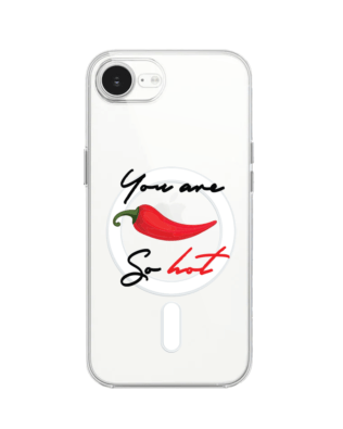 Etui do iPhone 17e z MagSafe przeźroczyste, silikonowe Flexi, papryczka chilli