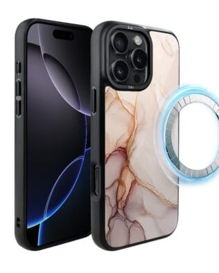 Etui do iPhone 16 Pro Max IBIZU DropGuard Matt z MagSafe, Ethereal Essence, Różany alabaster