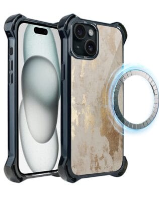 Etui do iPhone 15 Plus IBIZU DropGuard Ultra z MagSafe, Ethereal Essence, Szampańskie złoto