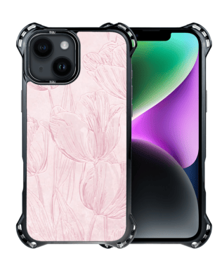 Etui do iPhone 14 Plus IBIZU DropGuard Ultra z MagSafe, Relief Garden, Tulipanowy fresk