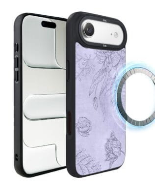 Etui do iPhone Air IBIZU DropGuard Matt z MagSafe, Relief Garden, Kwiatowa płaskorzeźba