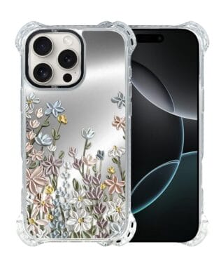 Etui do iPhone 16 Pro IBIZU DropGuard Ultra z MagSafe, Relief Garden, Wiosenna łąka