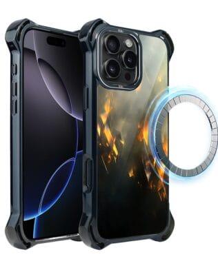 Etui do iPhone 16 Pro IBIZU DropGuard Ultra z MagSafe, Twilight Dreams, Golden Sparks