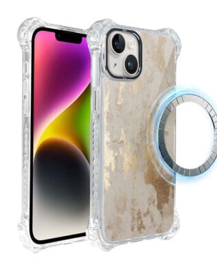 Etui do iPhone 14 Plus IBIZU DropGuard Ultra z MagSafe, Ethereal Essence, Szampańskie złoto