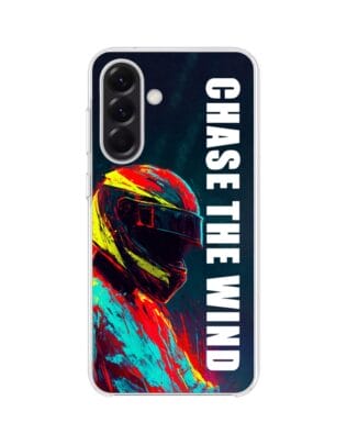Etui do Samsung Galaxy A57 z MagSafe przeźroczyste, silikonowe Flexi, Bikers, Chase The Wind