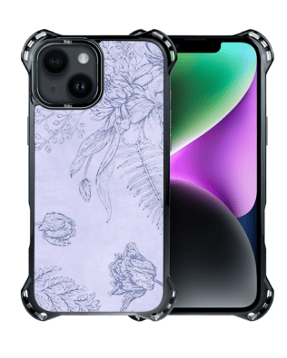 Etui do iPhone 14 IBIZU DropGuard Ultra z MagSafe, Relief Garden, Kwiatowa płaskorzeźba