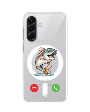 Etui do Samsung Galaxy A57 z MagSafe przeźroczyste, silikonowe Flexi, rybki dzwonią