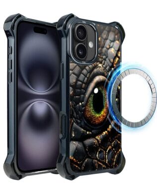 Etui do iPhone 16 IBIZU DropGuard Ultra z MagSafe, Smoki, Amber Dragon