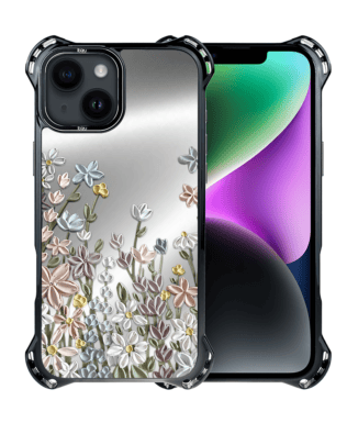 Etui do iPhone 14 Plus IBIZU DropGuard Ultra z MagSafe, Relief Garden, Wiosenna łąka