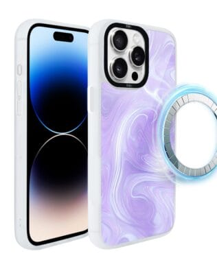 Etui do iPhone 14 Pro Max IBIZU DropGuard Matt z MagSafe, Ethereal Essence, Lawendowy wir