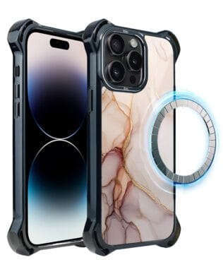 Etui do iPhone 14 Pro Max IBIZU DropGuard Ultra z MagSafe, Ethereal Essence, Różany alabaster