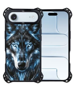 Etui do iPhone Air IBIZU DropGuard Ultra z MagSafe, Wilki, Lodowy Wilk