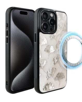 Etui do iPhone 15 Pro IBIZU DropGuard Matt z MagSafe, Ethereal Essence, Biały Onysk