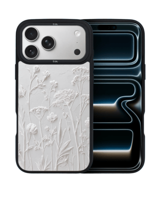 Etui do iPhone 17 Pro IBIZU DropGuard Matt z MagSafe, Relief Garden, Suszone kwiaty polne