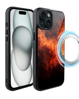 Etui do iPhone 15 Plus IBIZU DropGuard Matt z MagSafe, Twilight Dreams, Inferno Sky