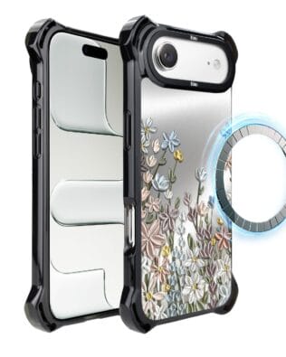 Etui do iPhone Air IBIZU DropGuard Ultra z MagSafe, Relief Garden, Wiosenna łąka