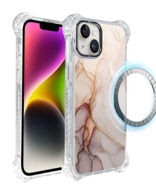 Etui do iPhone 14 IBIZU DropGuard Ultra z MagSafe, Ethereal Essence, Różany alabaster