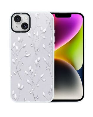 Etui do iPhone 14 Plus IBIZU DropGuard Matt z MagSafe, Zimowa magia, Lodowe kwiaty