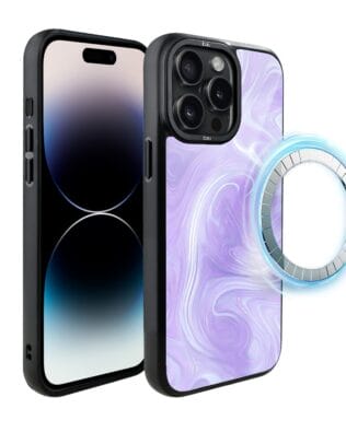 Etui do iPhone 14 Pro IBIZU DropGuard Matt z MagSafe, Ethereal Essence, Lawendowy wir