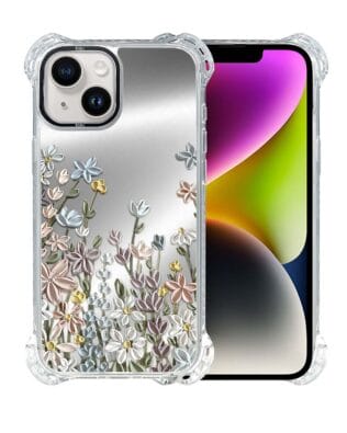 Etui do iPhone 14 IBIZU DropGuard Ultra z MagSafe, Relief Garden, Wiosenna łąka