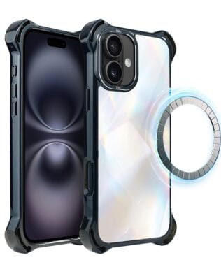 Etui do iPhone 16 Plus IBIZU DropGuard Ultra z MagSafe, Ethereal Essence, Opalizujący diament