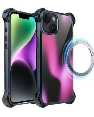 Etui do iPhone 14 IBIZU DropGuard Ultra z MagSafe, Twilight Dreams, Magenta Flow