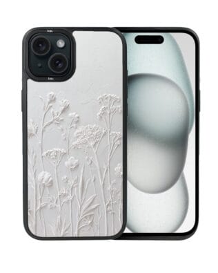 Etui do iPhone 15 Plus IBIZU DropGuard Matt z MagSafe, Relief Garden, Suszone kwiaty polne