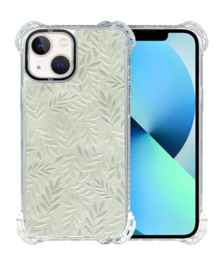 Etui do iPhone 13 IBIZU DropGuard Ultra z MagSafe, Relief Garden, Ślad oliwki