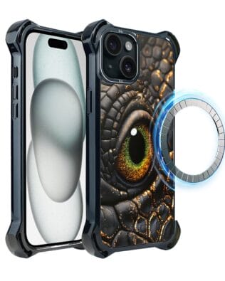 Etui do iPhone 15 Plus IBIZU DropGuard Ultra z MagSafe, Smoki, Amber Dragon