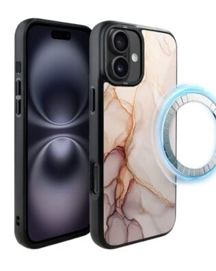 Etui do iPhone 16 Plus IBIZU DropGuard Matt z MagSafe, Ethereal Essence, Różany alabaster