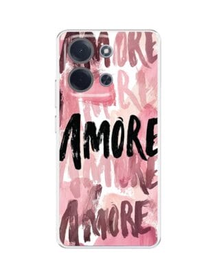 Etui do Xiaomi POCO C85 przeźroczyste, silikonowe Flexi, Positive Vibes, Amore Amore