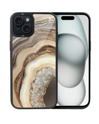 Etui do iPhone 15 IBIZU DropGuard Matt z MagSafe, Ethereal Essence, Miodowy agat