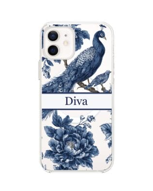 Etui do iPhone 12 z MagSafe przeźroczyste, silikonowe Flexi, Mystic, Diva Peacock