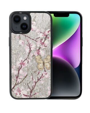 Etui do iPhone 14 Plus IBIZU DropGuard Matt z MagSafe, Modern Classics, Mozaika kwitnącej wiśni