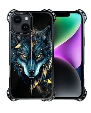 Etui do iPhone 14 IBIZU DropGuard Ultra z MagSafe, Wilki, Wilk Mocy