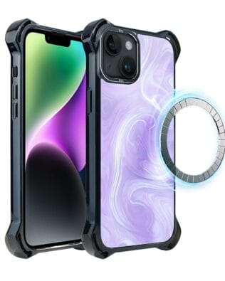 Etui do iPhone 14 Plus IBIZU DropGuard Ultra z MagSafe, Ethereal Essence, Lawendowy wir