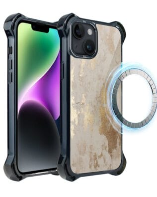 Etui do iPhone 14 IBIZU DropGuard Ultra z MagSafe, Ethereal Essence, Szampańskie złoto