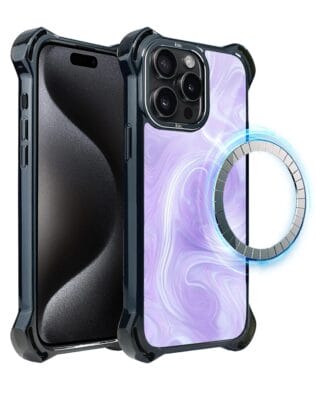 Etui do iPhone 15 Pro IBIZU DropGuard Ultra z MagSafe, Ethereal Essence, Lawendowy wir
