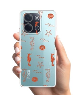 Etui do Xiaomi POCO C85 przeźroczyste, silikonowe Flexi, Summer Patterns, wakacyjne wzory