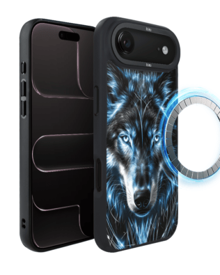 Etui do iPhone Air IBIZU DropGuard Matt z MagSafe, Wilki, Lodowy Wilk