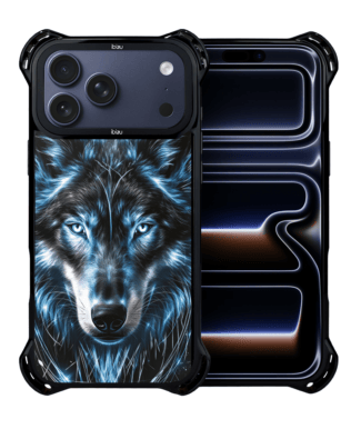 Etui do iPhone 17 Pro IBIZU DropGuard Ultra z MagSafe, Wilki, Lodowy Wilk