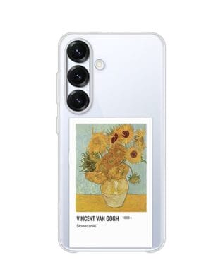 Etui do Samsung Galaxy S25 Plus z MagSafe przeźroczyste, silikonowe Flexi, słoneczniki Van Gogh