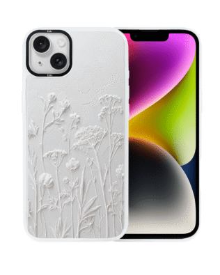 Etui do iPhone 14 Plus IBIZU DropGuard Matt z MagSafe, Relief Garden, Suszone kwiaty polne