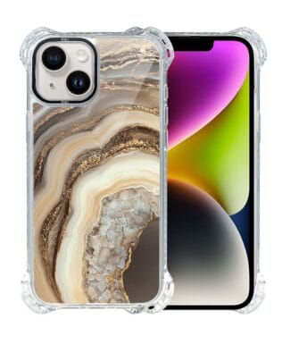 Etui do iPhone 14 IBIZU DropGuard Ultra z MagSafe, Ethereal Essence, Miodowy agat